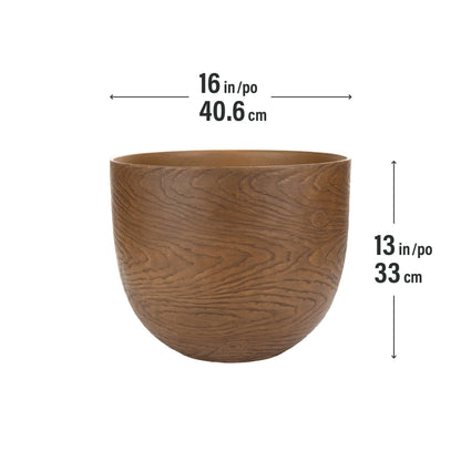 16’’ Oakmere Planter with wood-effect finish