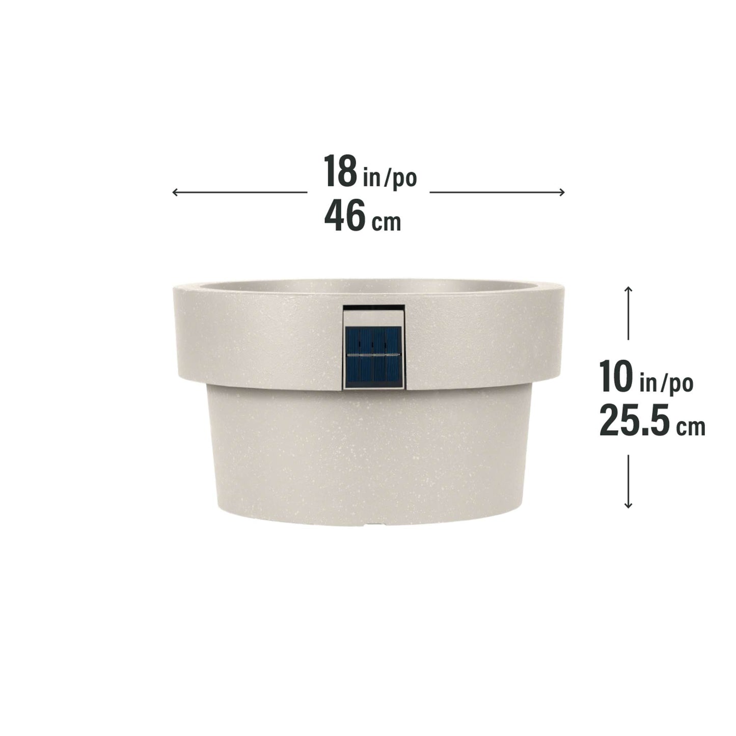 18" Solar Planter with Ambient Lighting