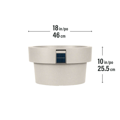 18" Solar Planter with Ambient Lighting