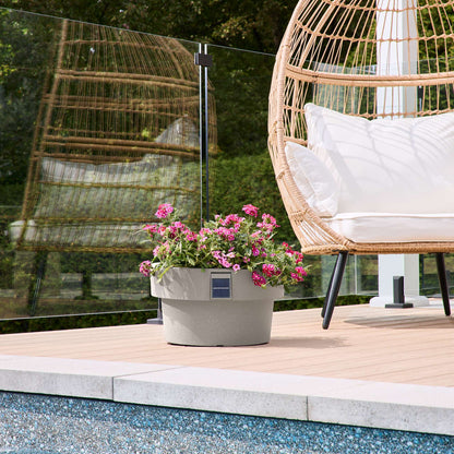 18" Solar Planter with Ambient Lighting