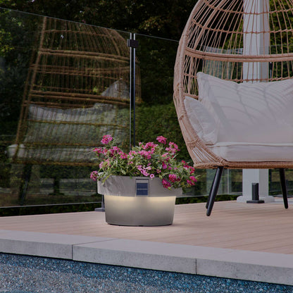 18" Solar Planter with Ambient Lighting