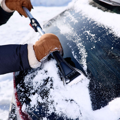 44" Telescopic Snow Brush with Non-Scratch Folding Head