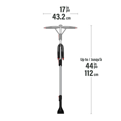 Balai à neige télescopique 44 po avec tête anti-égratignures pliable