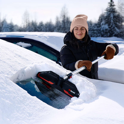 44" Telescopic Snow Brush with Non-Scratch Folding Head