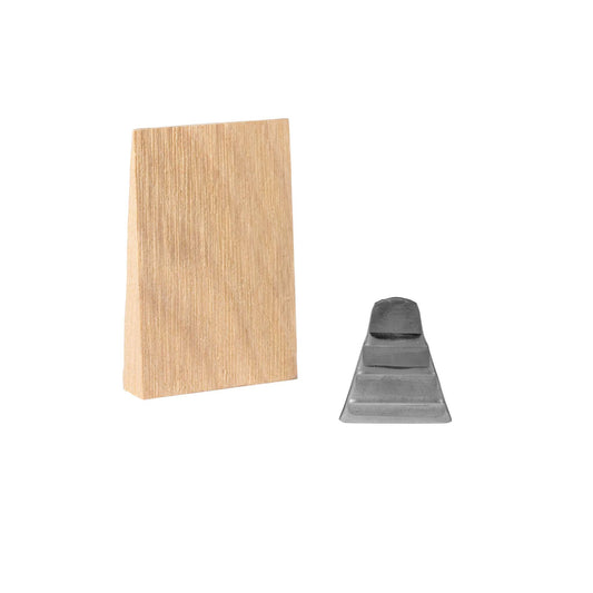 Coins en bois et en acier pour masses