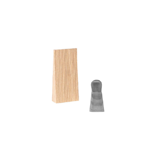 Wood and steel wedge for hammers