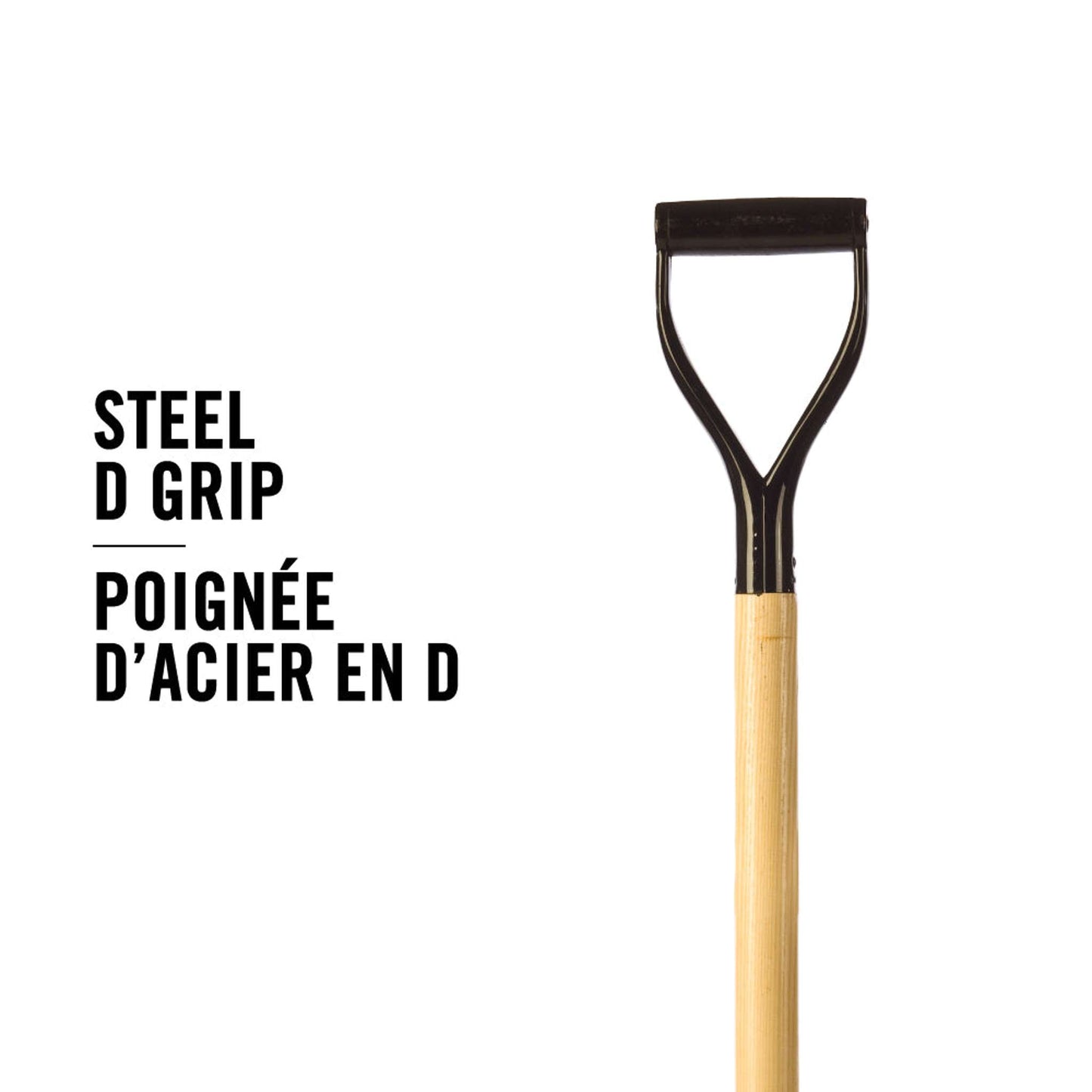 Manche de remplacement pour pelle avec poignée en D