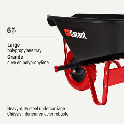 6 cu. ft. Precision Pour Wheelbarrow with Flat-Free Tire