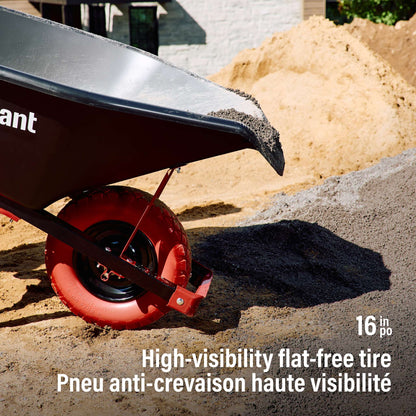 6 cu. ft. Precision Pour Wheelbarrow with Flat-Free Tire