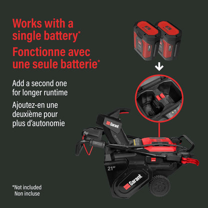 Souffleuse à neige électrique sans fil de 21 po (Outil seulement)