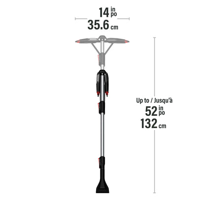 Balai à neige télescopique 52 po avec tête anti-égratignures pliable