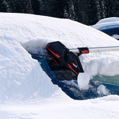 Balai à neige télescopique 60 po avec tête anti-égratignures pliable