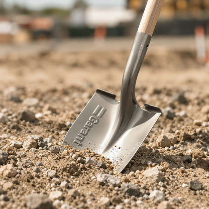 Chrome-Painted Steel Ceremonial Shovel