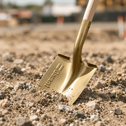 Gold-Painted Steel Ceremonial Shovel