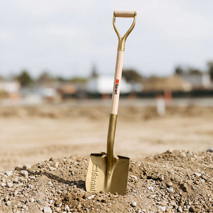 Gold-Painted Steel Ceremonial Shovel