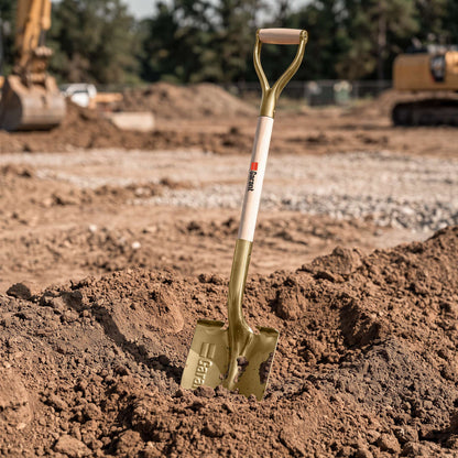 Gold-Painted Steel Ceremonial Shovel
