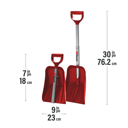 Pelle pour l’auto télescopique avec manche en aluminium 8,5 po