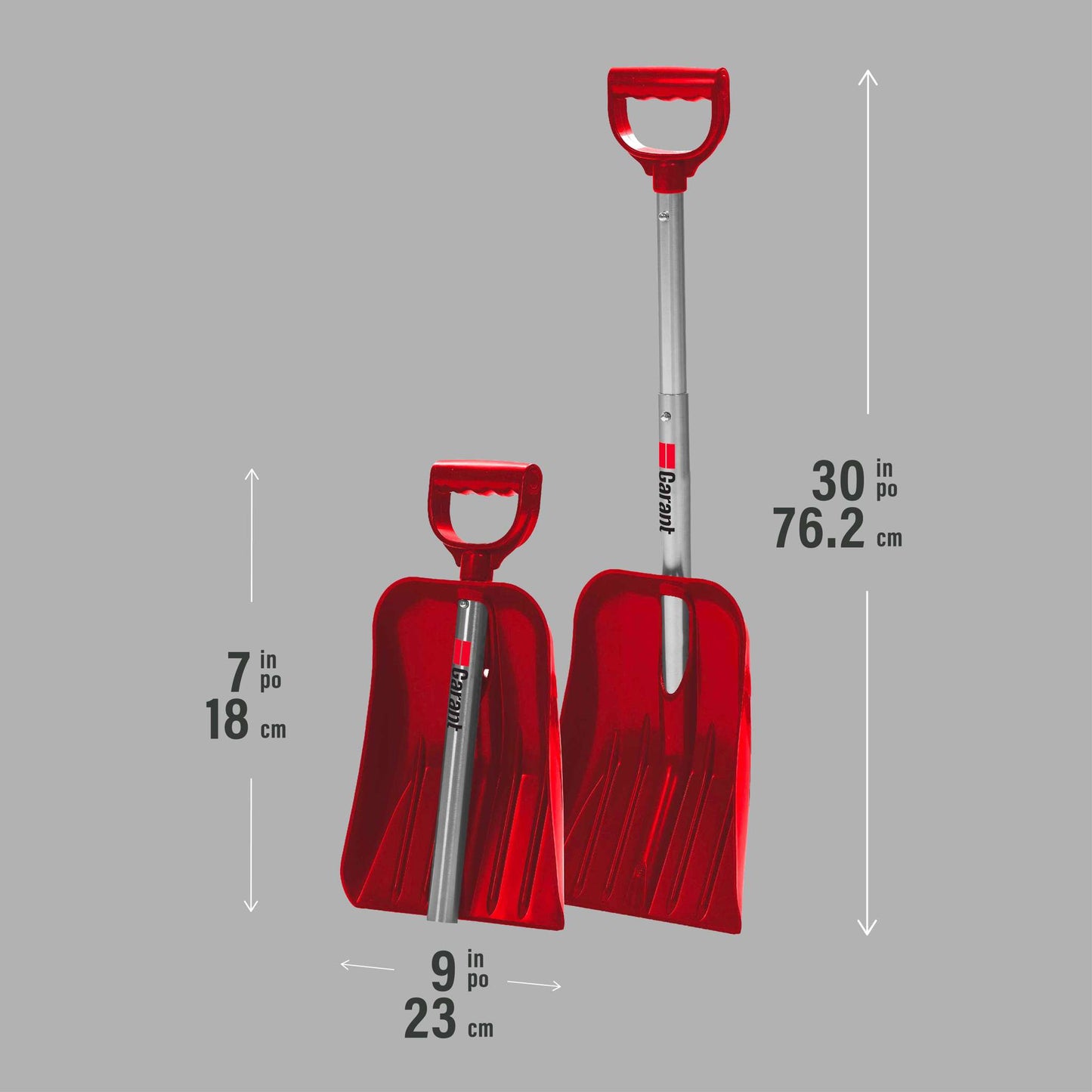 8.5" Telescopic Car Shovel with Aluminum Handle