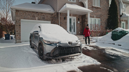 44" Telescopic Snow Brush with Non-Scratch Folding Head