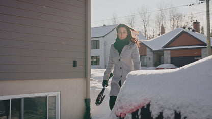 52" Telescopic Snow Brush with Non-Scratch Folding Head