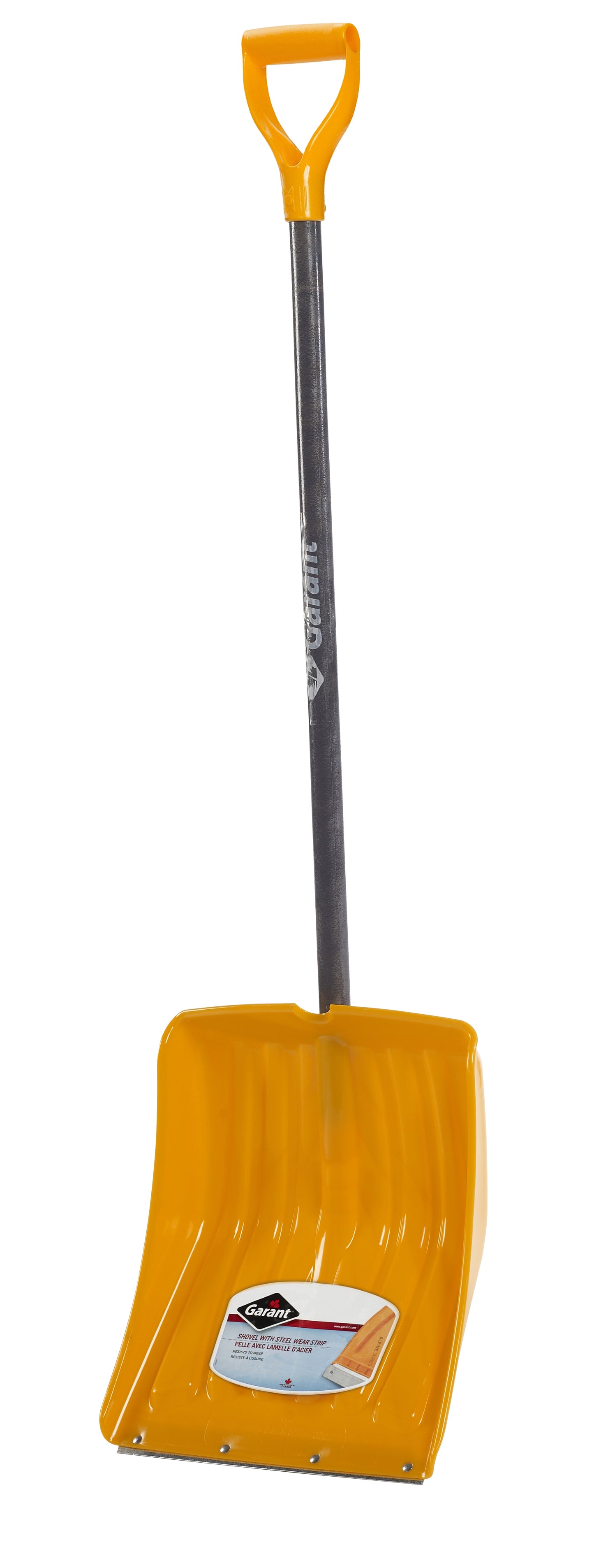 Snow shovel, 13.9" poly blade, steel wear strip Garant