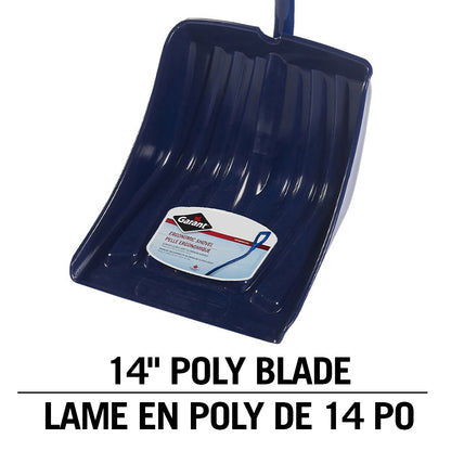 14-Inch Ergonomic Snow Shovel with Lightweight Aluminium Curved Handle for Intensive Use
