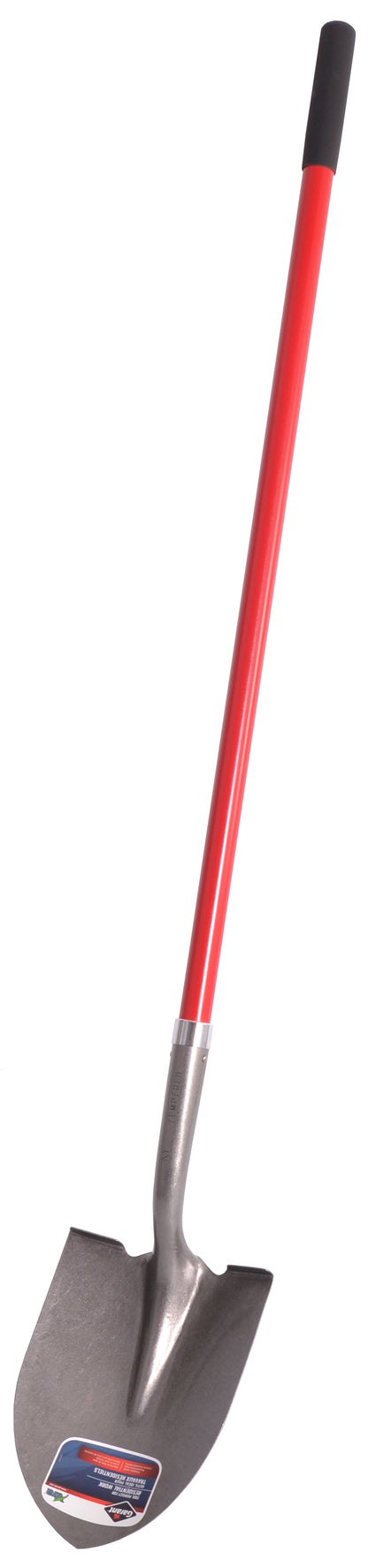 Excavator shovel, long fiberglass handle