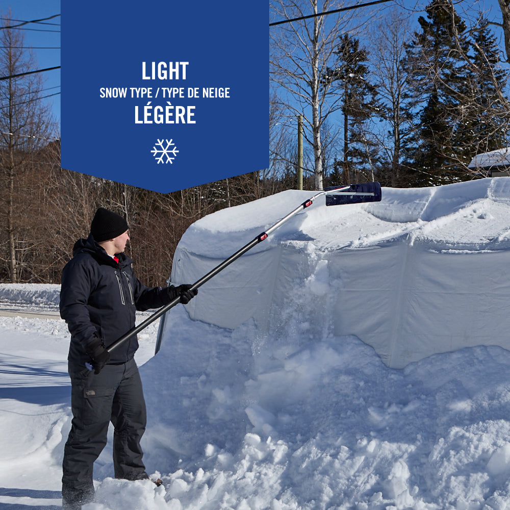 16.5Ft Snow Roof Rake with Telescopic & Lightweight Aluminum Handle