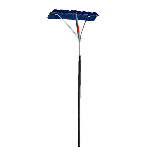 16.25-Ft Snow Roof Rake with 3 Lightweight Aluminium Extensions Handle and 24-Inch Poly Blade