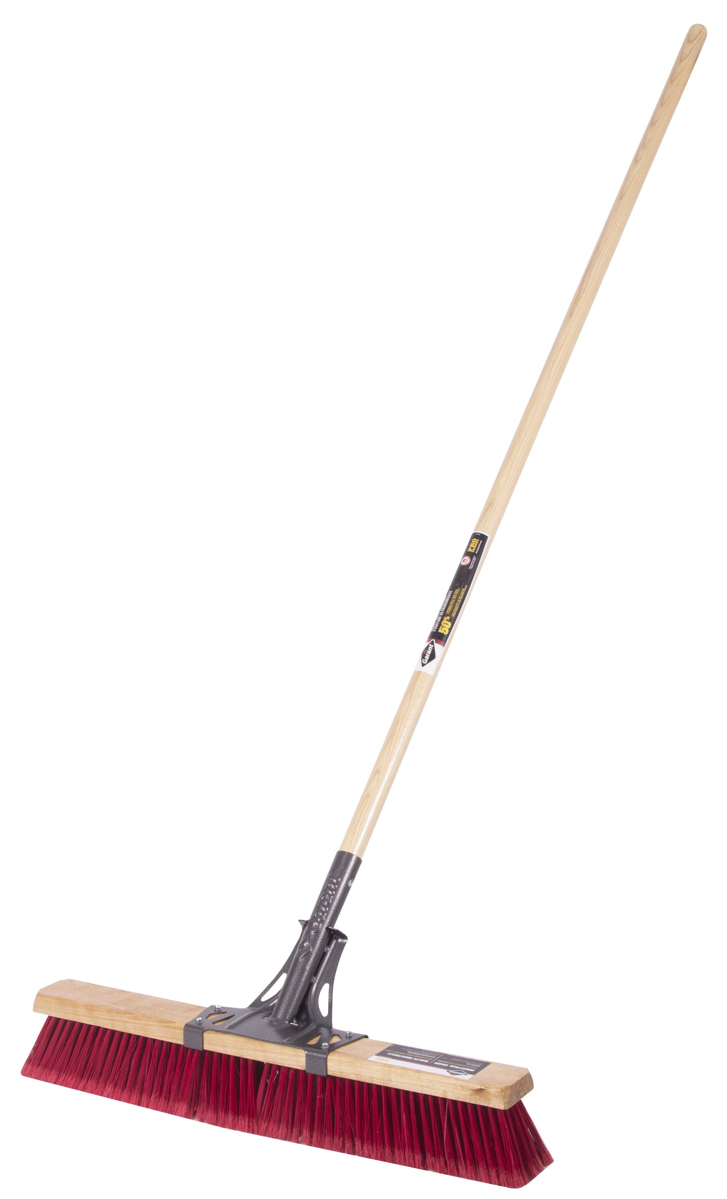 Push broom, 24", smooth, wood hdl