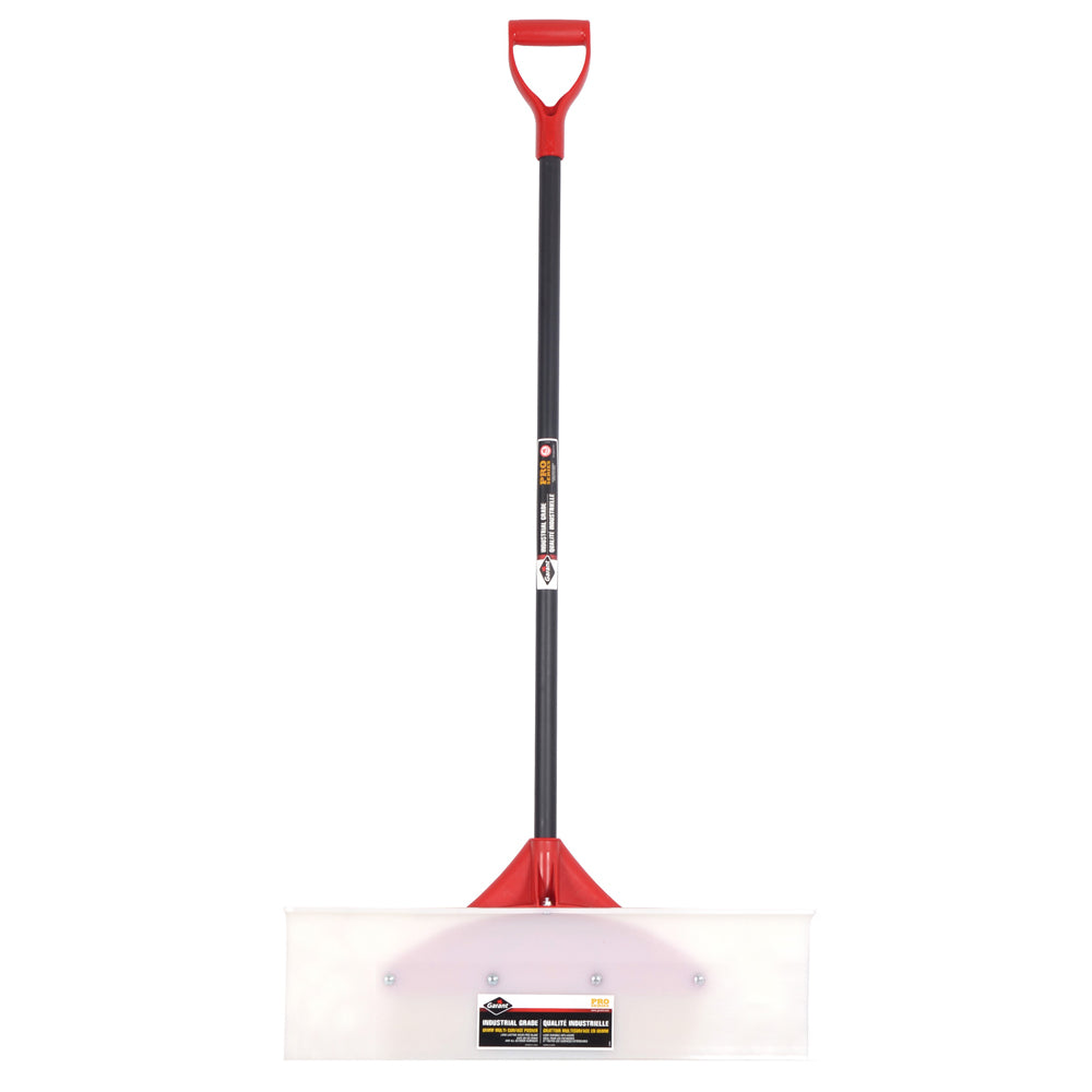 30-Inch Durable UHMW Snow Pusher with Fibreglass Handle