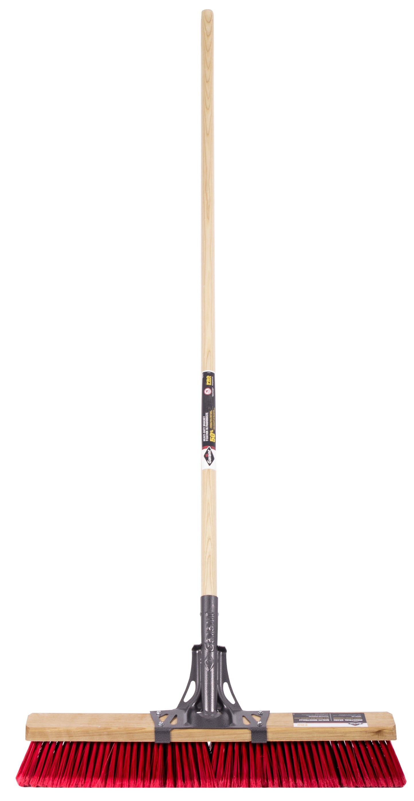 Push broom, 24", smooth, wood hdl
