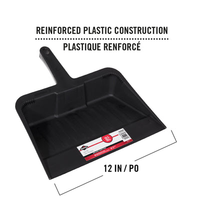 Plastic dustpan, 12 inches