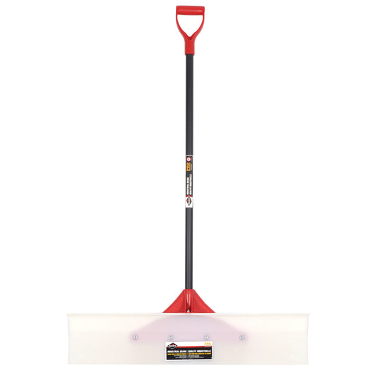 36-Inch Durable UHMW Snow Pusher with Fibreglass Handle