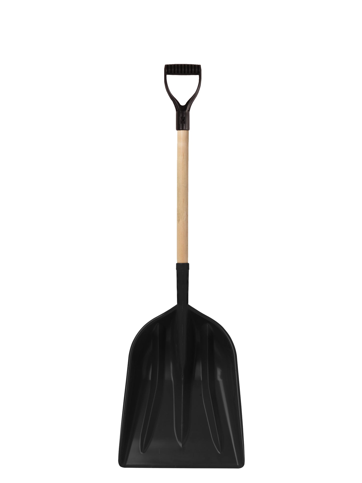 Grain scoop #12 in poly with wooden handle and D-grip